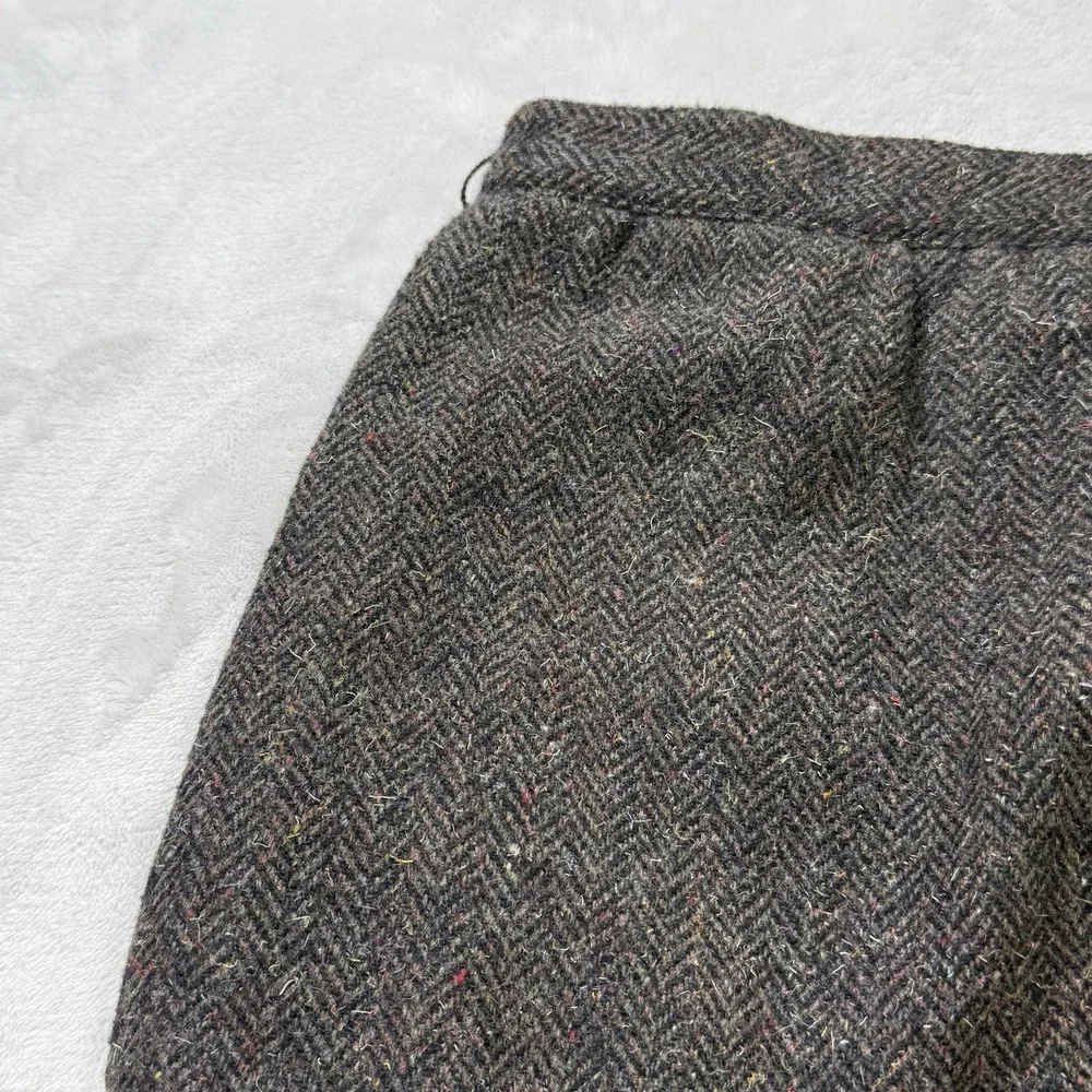 Tahari Vintage USA Wool Blend Herringbone Pencil Midi Skirt Women's 11/12P